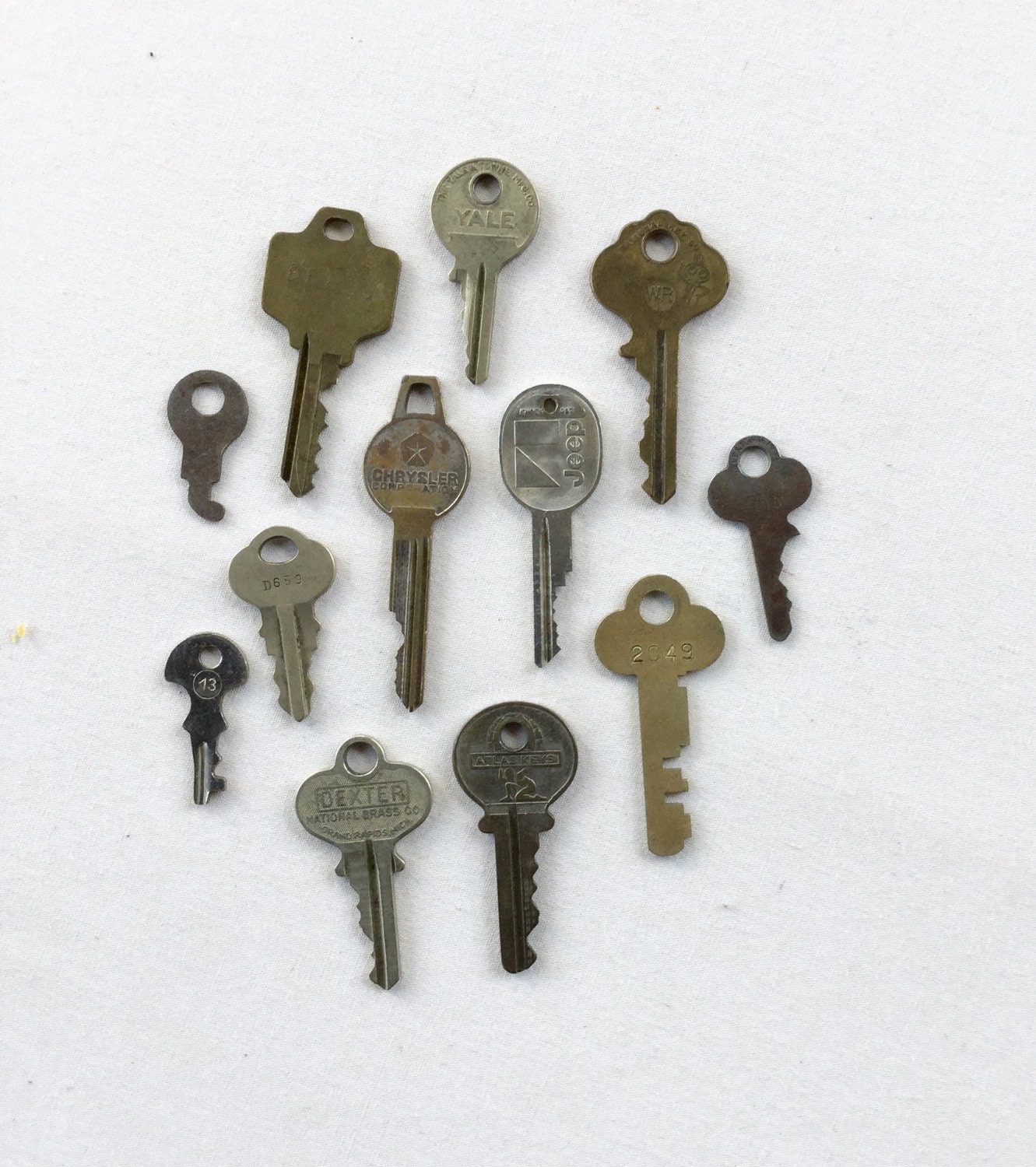 Set of Vintage Metal Keys for assemblage art mixed by GardenBarn