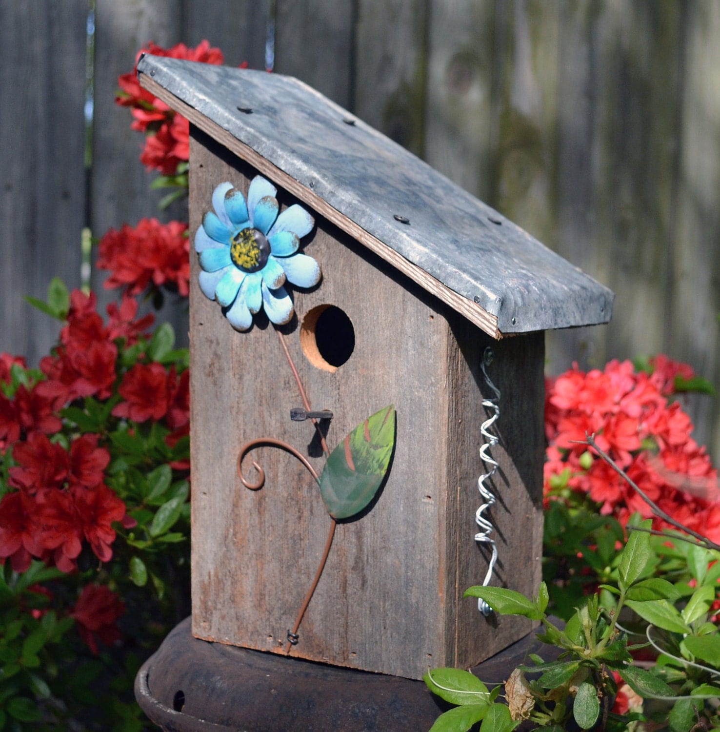 Rustic Birdhouse Primitive Birdhouse Barnwood Birdhouse