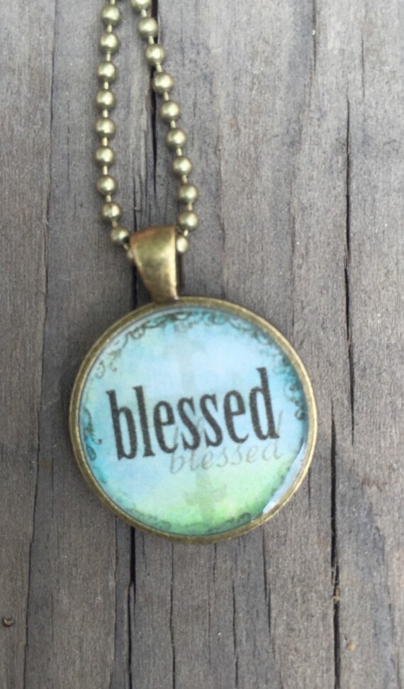BLESSED Charm Necklace Ball Chain
