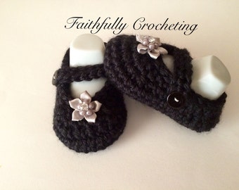 black mary jane infant shoes