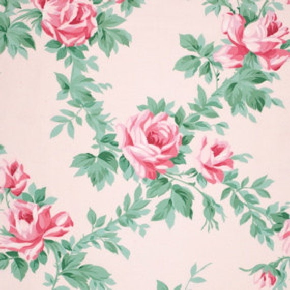 Laminated Cotton Fabric -- Veranda Rose Garden -- Sold in Continuous 1 ...