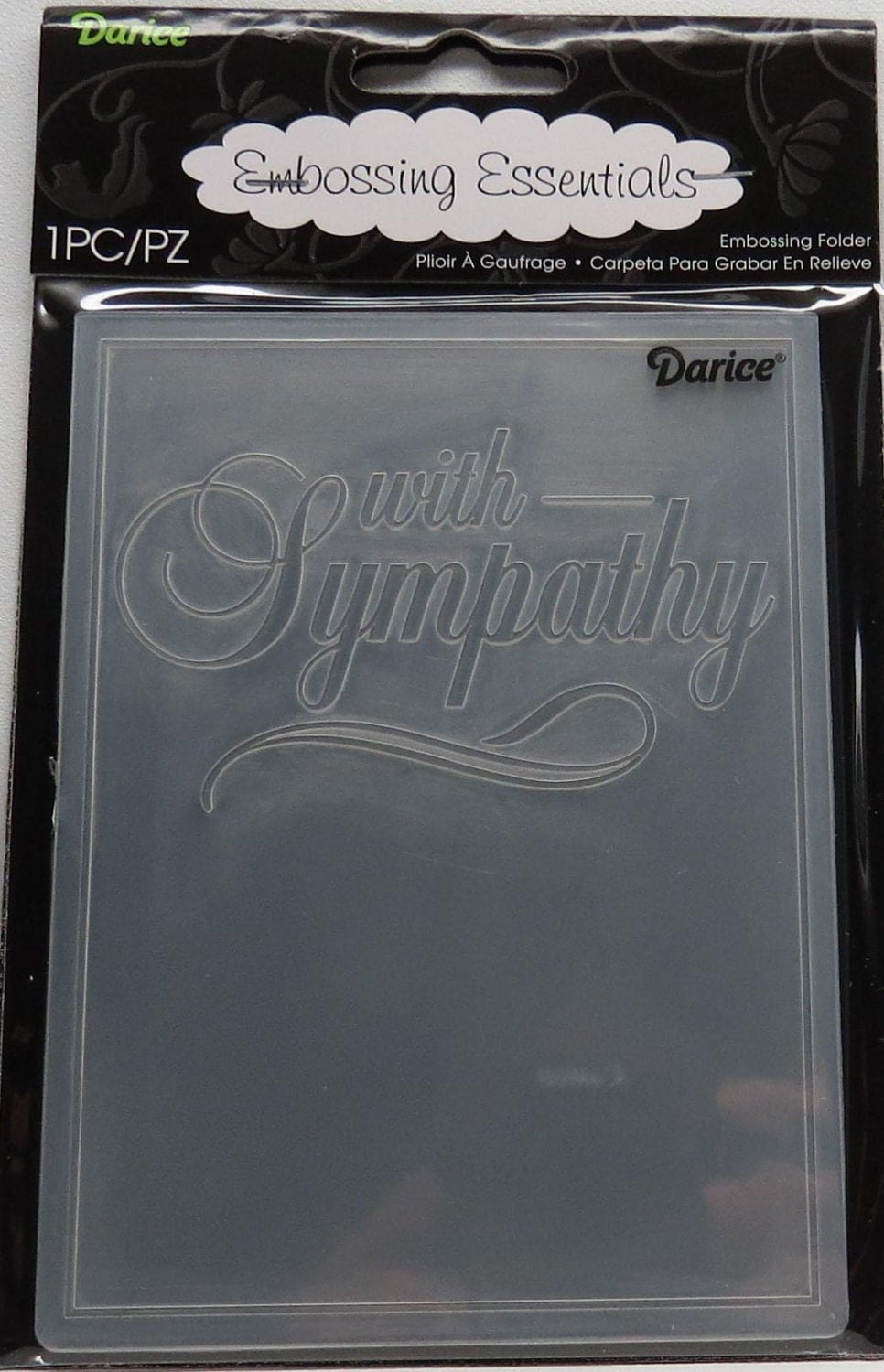 Darice A2 Embossing Folder With Sympathy 1218121 from ClearbagsRUs on