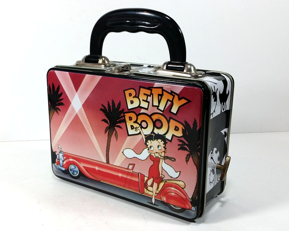 Vintage Tin Lunch Box Betty Boop Glamour Hollywood