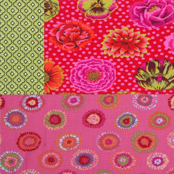 Bright Pink Red Placemats Bright Floral by asmushomeinteriors
