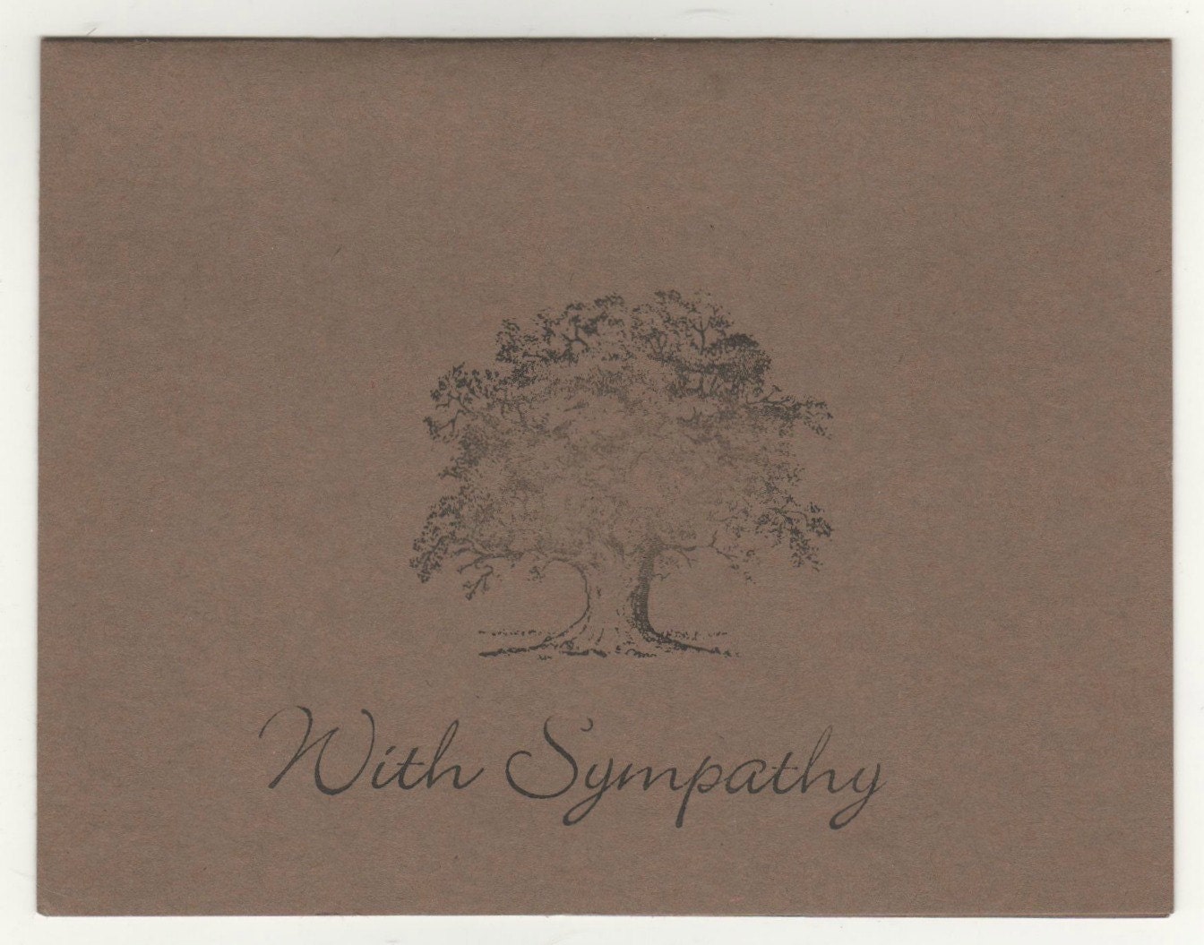 with sympathy card and envelope