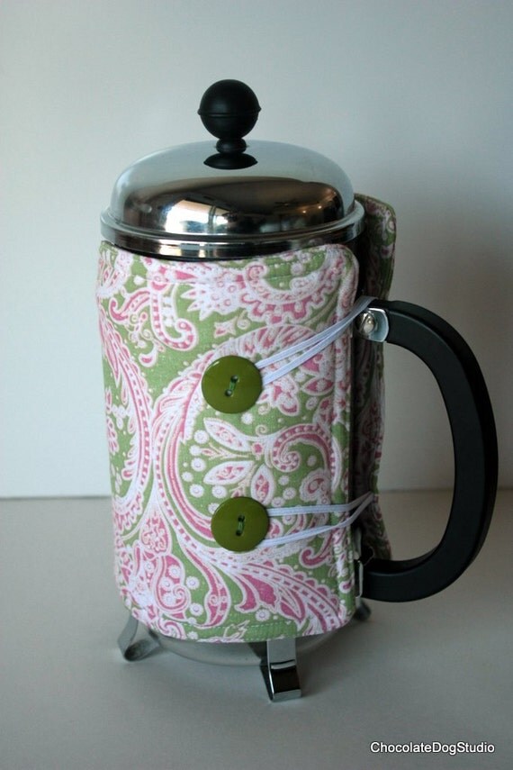 Coffee press cozy French press cozy Bodum by ChocolateDogStudio