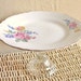 SALE Cupcake Dish Floral Pedestal Plate of Colorful Flowers