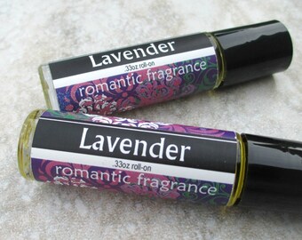 Lavender perfume, roll on glass bottle, classic herbal fragrance, concentrated perfume oil, best perfume