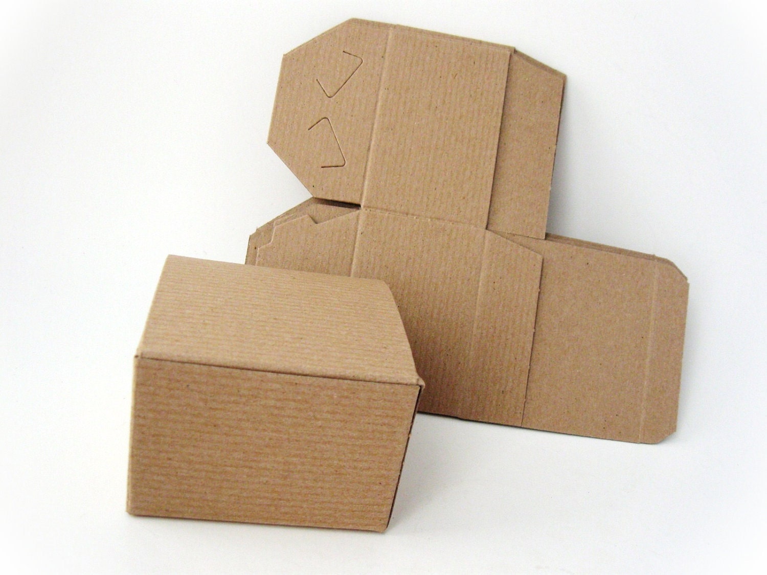 6 Kraft Gift Boxes Eco friendly jewelry folding gift boxes 3