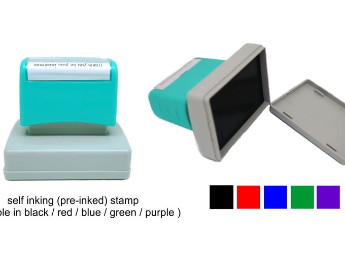 Personalized Self Inking Return Address Stamp - self inking address stamp - Custom Rubber Stamp R307