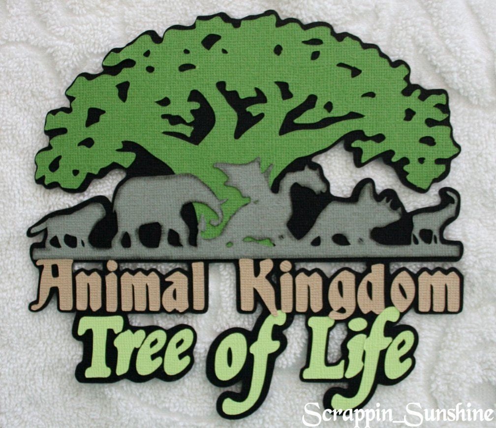 DISNEY Animal KIngdom Tree of Life Die Cut Title Scrapbook