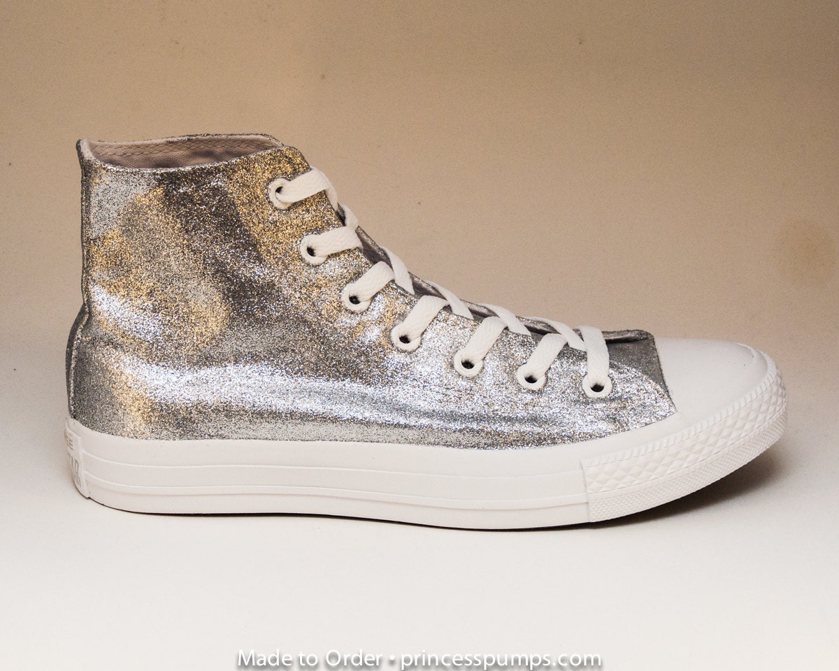 Custom Create Your Own Color Glitter Canvas Converse All Star