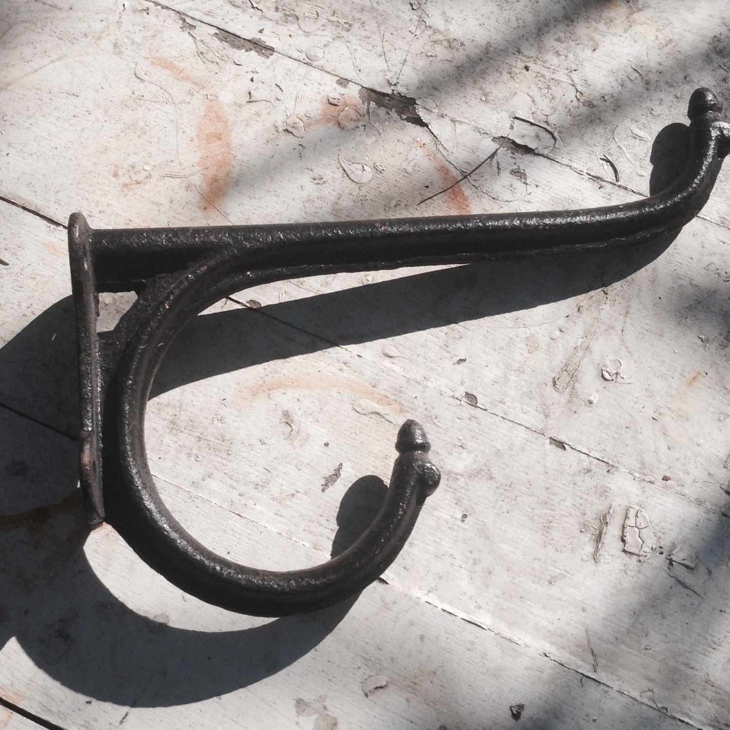 Antique Industrial Saddle Hook, very large, strong. Haute Juice
