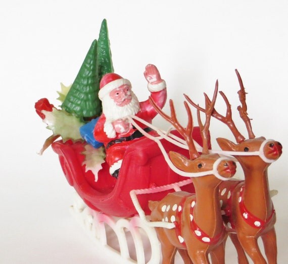 plastic santa sleigh and reindeer christmas decoration plastic santa sleigh and reindeer christmas decoration