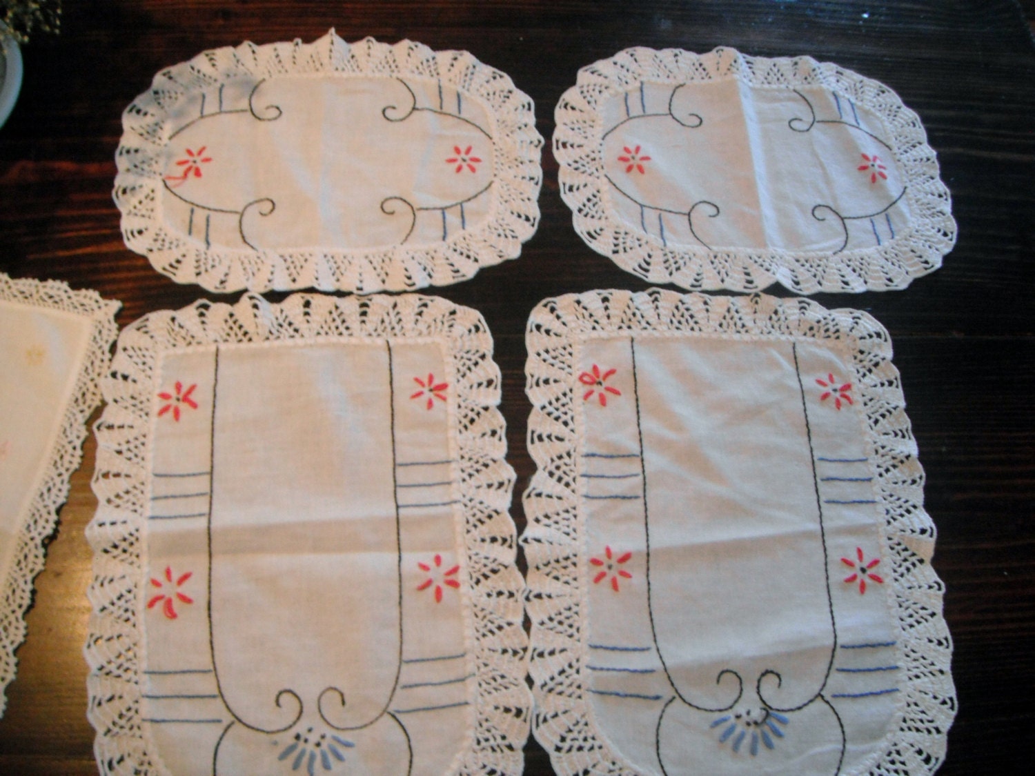Vintage Embroidered Linens by vintageexchange on Etsy