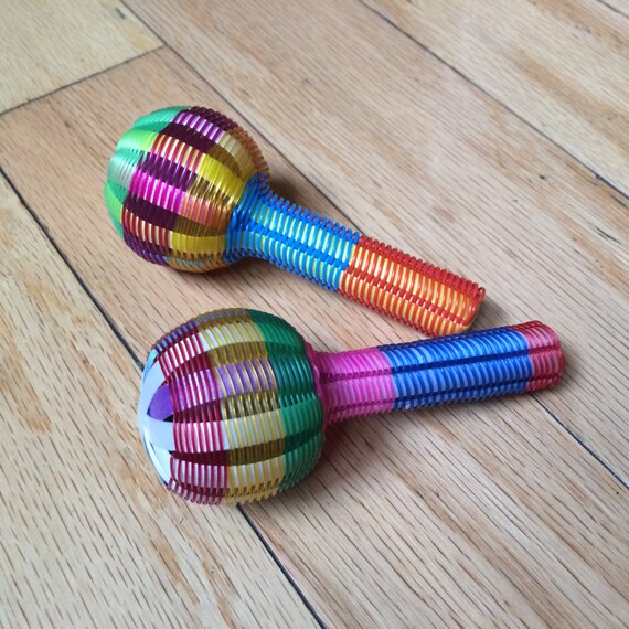 Mexican Rattle Baby Small Maraca - wedding noisemaker by Viva Greetings