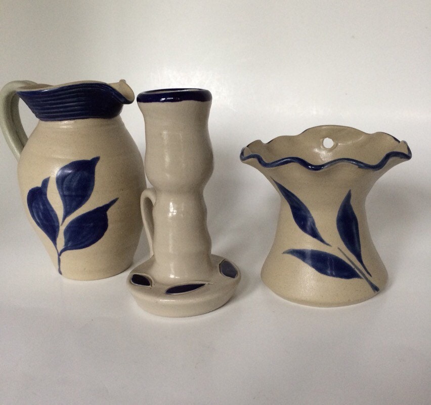 Williamsburg Pottery Collection Candlestick Holder Pitcher