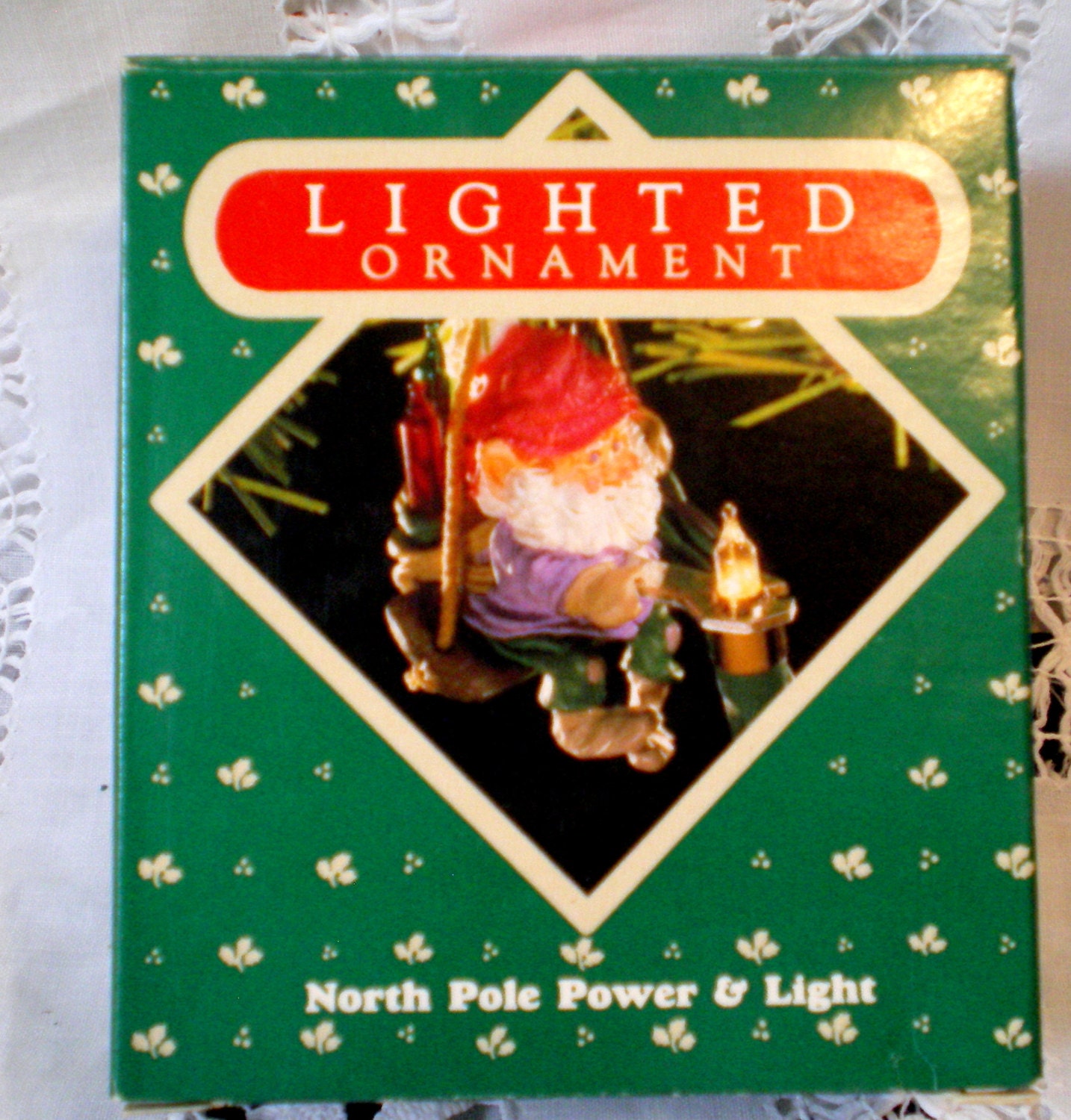 Vintage Hallmark Lighted Ornament North Pole Power and