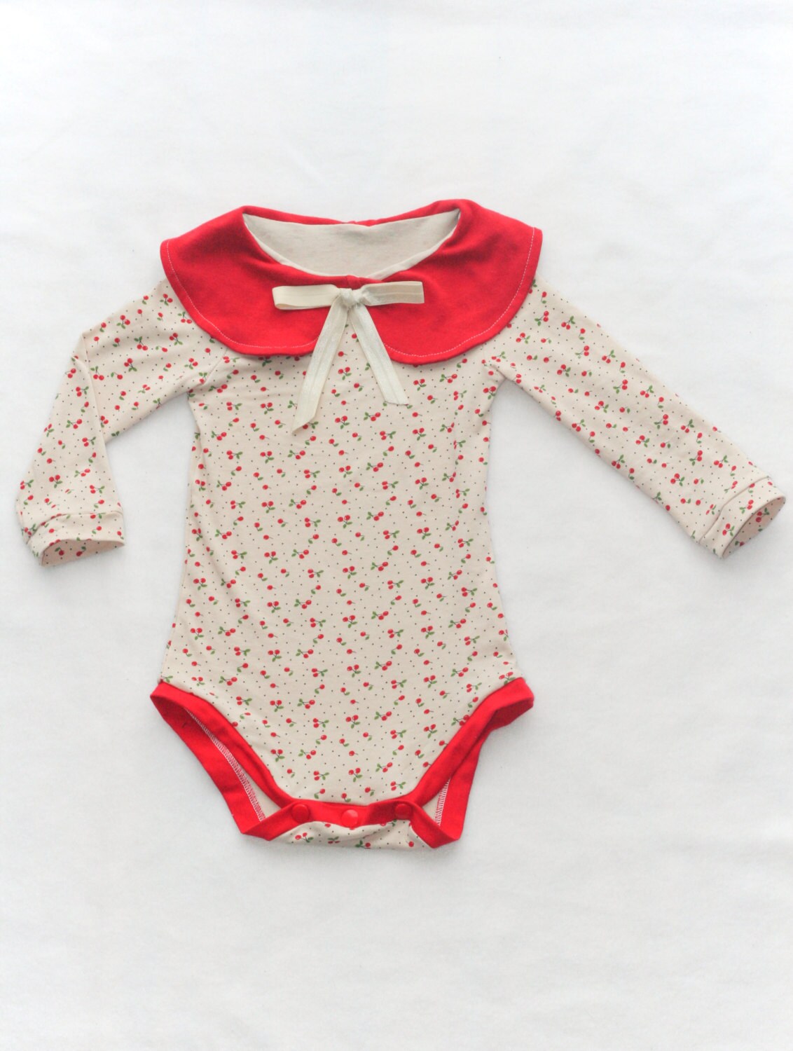 Baby Girl Clothes Peter Pan Collar Onesie Baby by ScarlettBabyCA