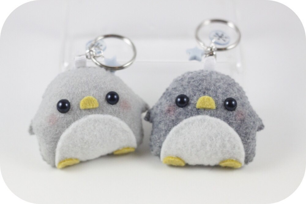 stuffed penguin keychain