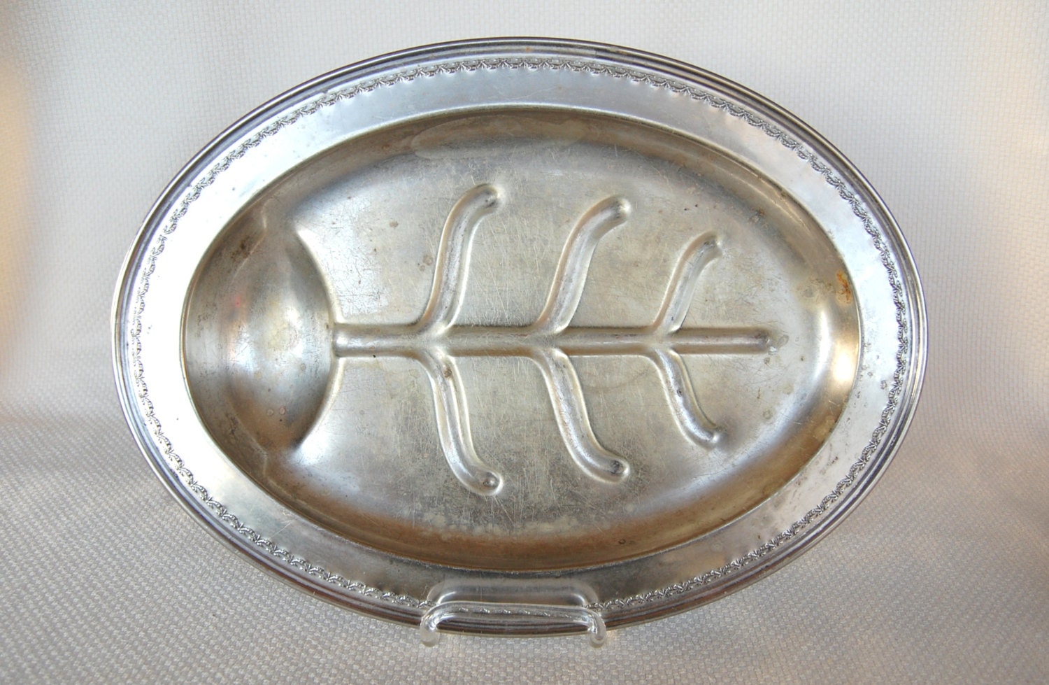 Large Vintage MM Co Electroplate Nickel Silver Footed Tree and