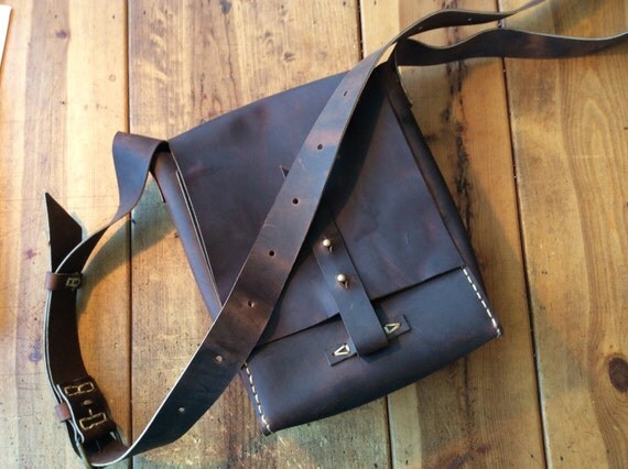 ... bag, handmade leather messenger bag custom made by Aixa Sobin in NYC