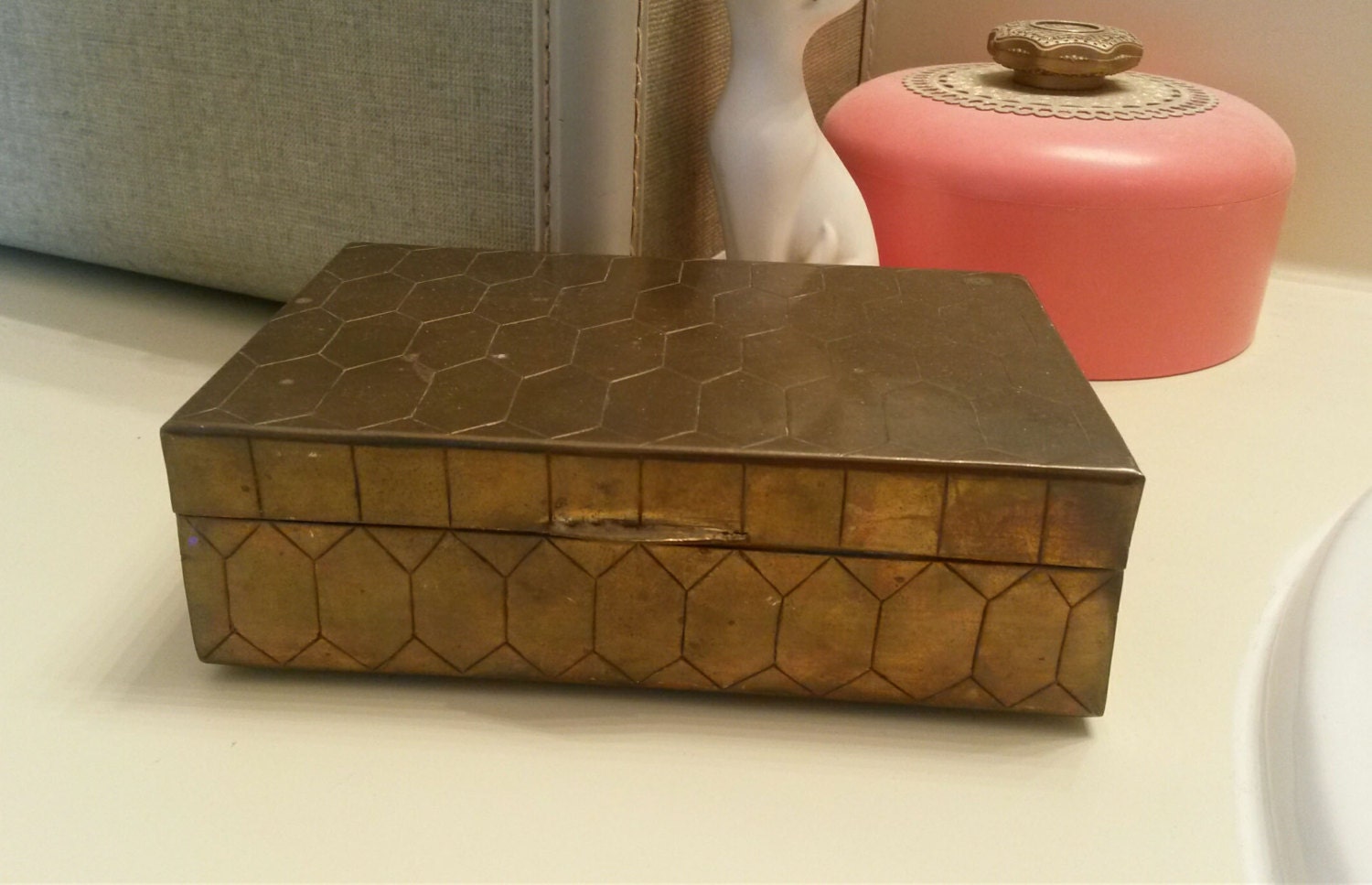 Hexagon Etched Brass Box Haute Juice