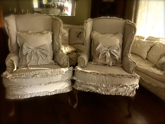 Items similar to deconstructed shabby chic slip covers on Etsy