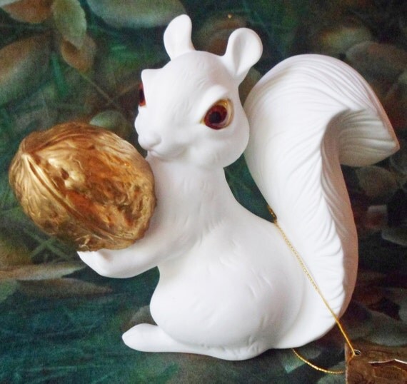 gold squirrel figurine