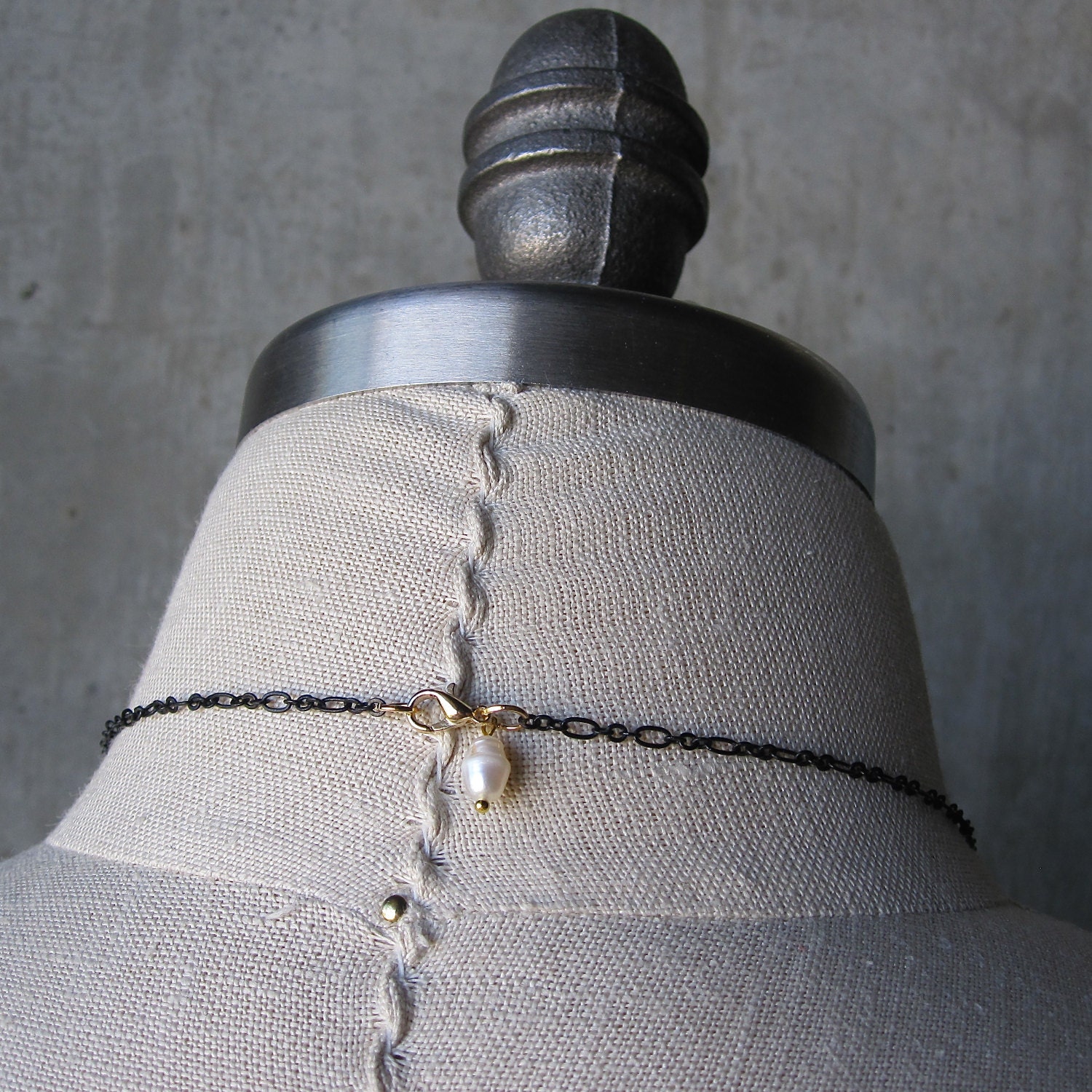 Matte Black Chain with Gold Dipped Black by GirlsWhoWearPearls