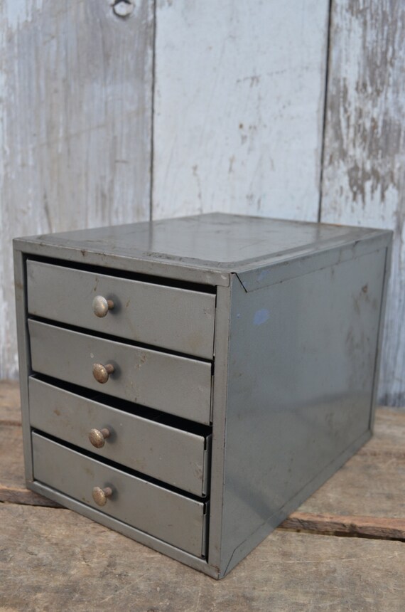 Vintage Utility Steel Chest of Drawers Metal Industrial