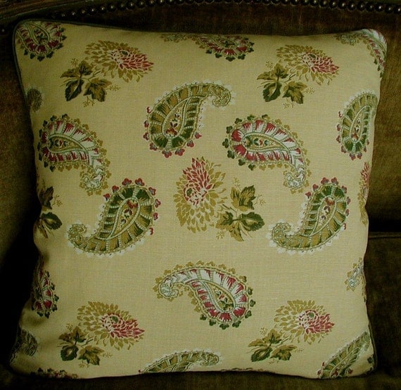 Kathryn Ireland Linen Printed Fabric Custom Designer Throw