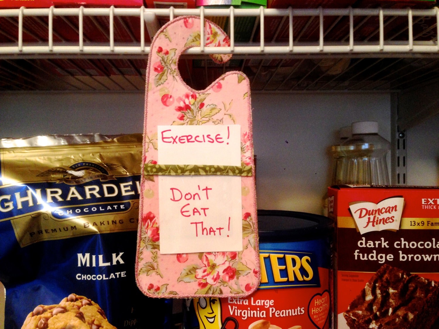 Cherry Note Holder Door Knob Hanger Job Reminder by SallyManke