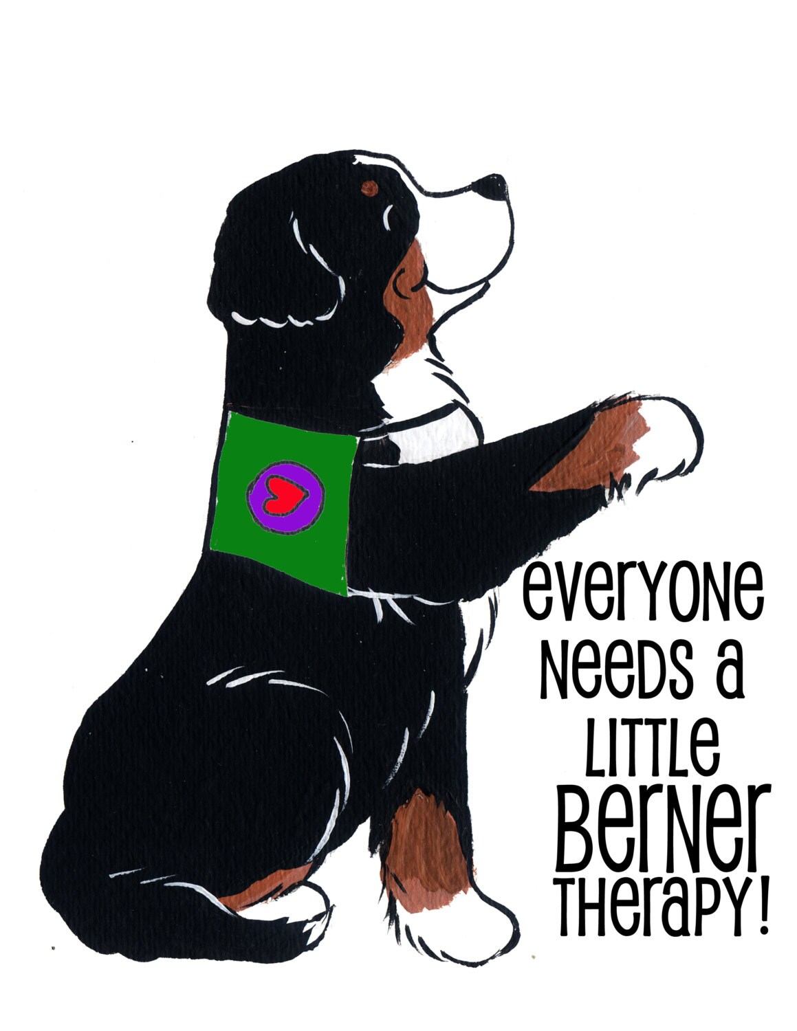 Download Bernese Mountain Dog Therapy shirt you select vest color
