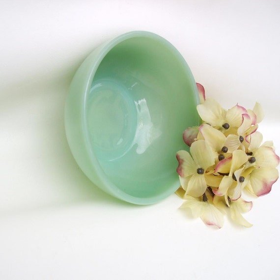 Vintage Jadeite Chili Bowl Fire King Jadite Cereal Bowl Anchor
