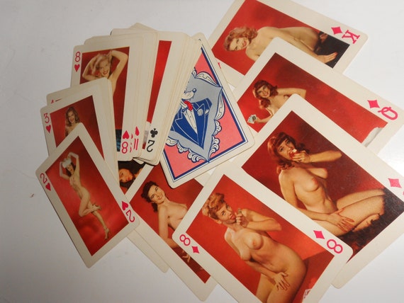 Vintage Strip Poker Erotic Nude Playing Cards Denmark.