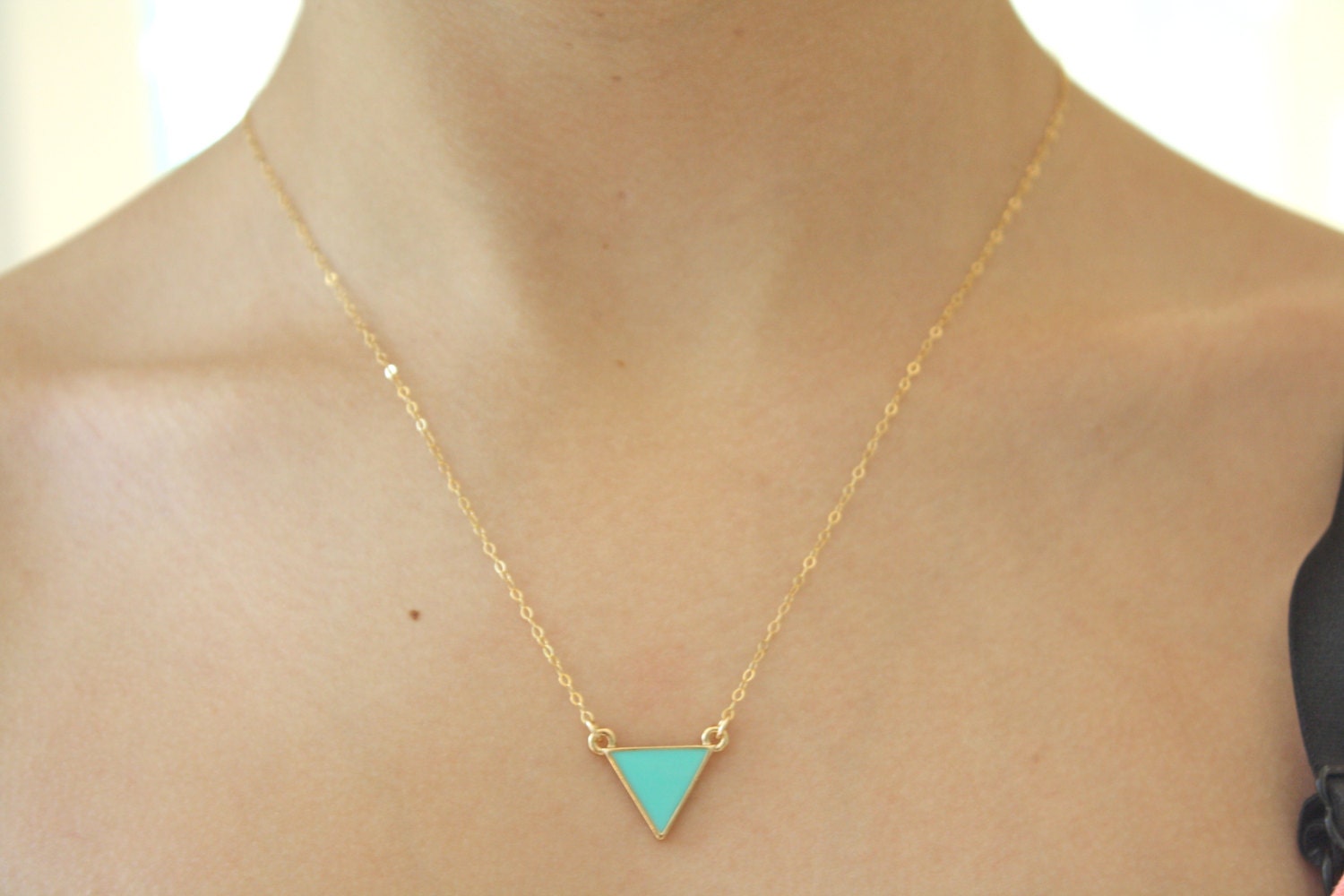 Gold Necklace Dainty Gold Necklace Bridesmaid by AvaHopeDesigns