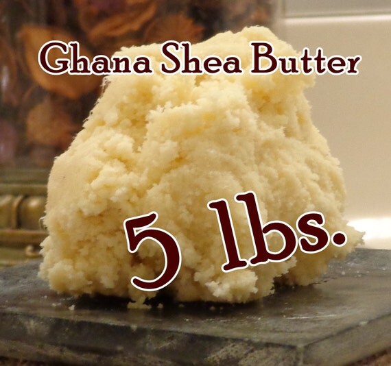 BULK Ghana SHEA Butter 5 lbs. Fair Trade Organic Pure by WildHerb