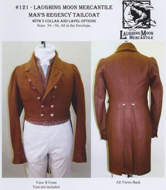 LM121 Laughing Moon 121 1810-1830 Regency Tailcoat Sewing