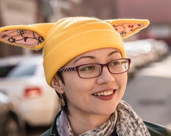 Lemon Yellow Fawn Ears Hat