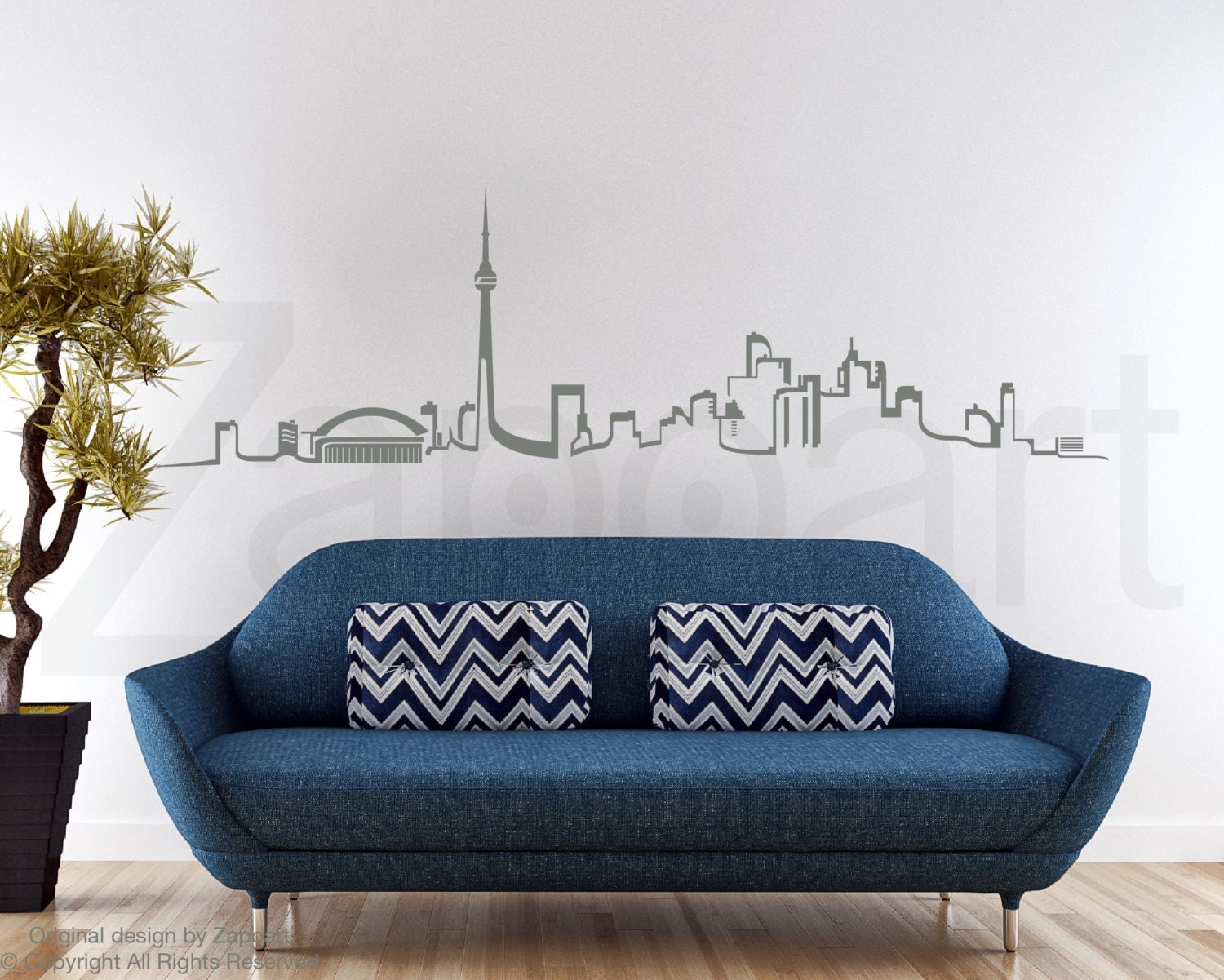 Toronto Skyline Wall Vinyl Decal