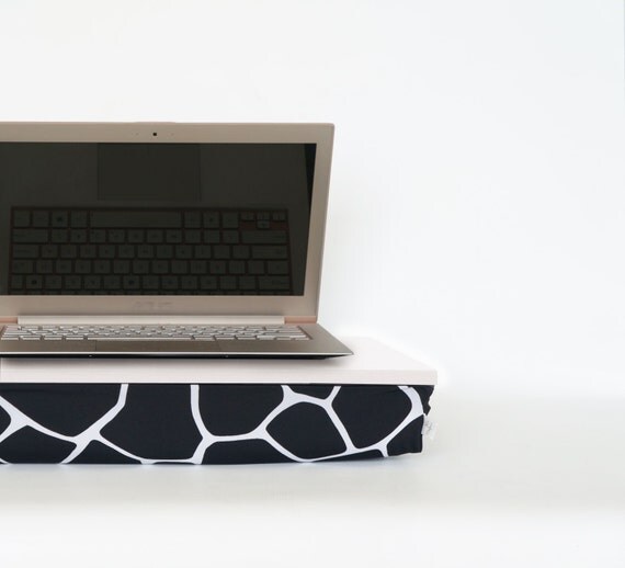Laptop stand wooden serving Tray with pillow riser off by EJbutik