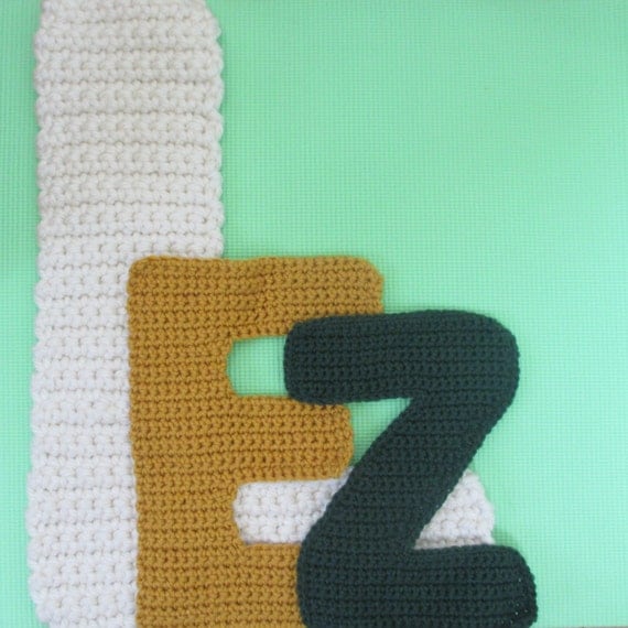 Crochet Letters Patterns 3D Accent Pillow Capital I ...