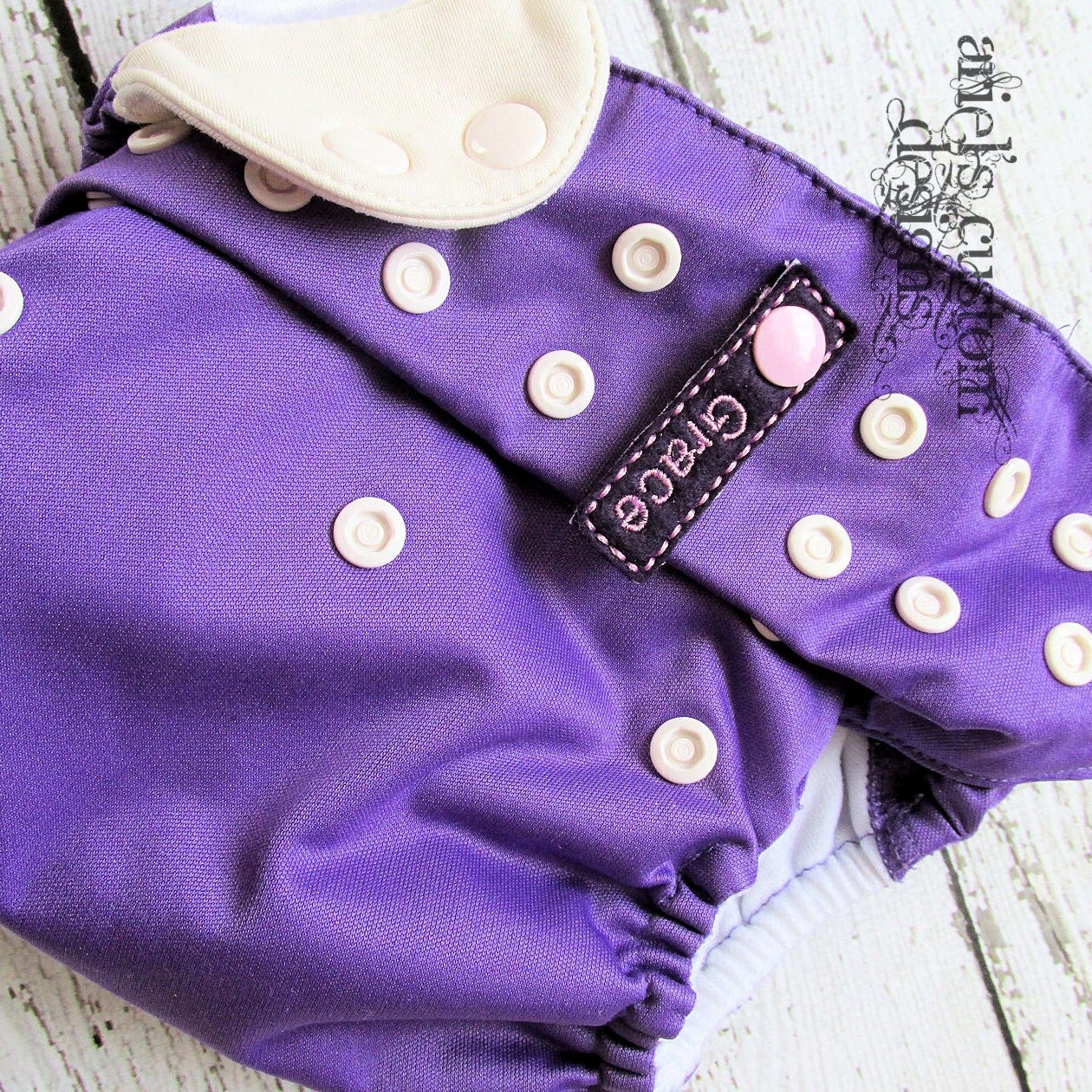 Custom Cloth Diaper SnapOn Labels For Daycare or