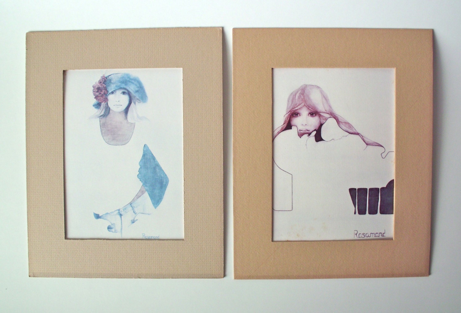 Vintage Pair of Christine Rosamond 5x7 Prints