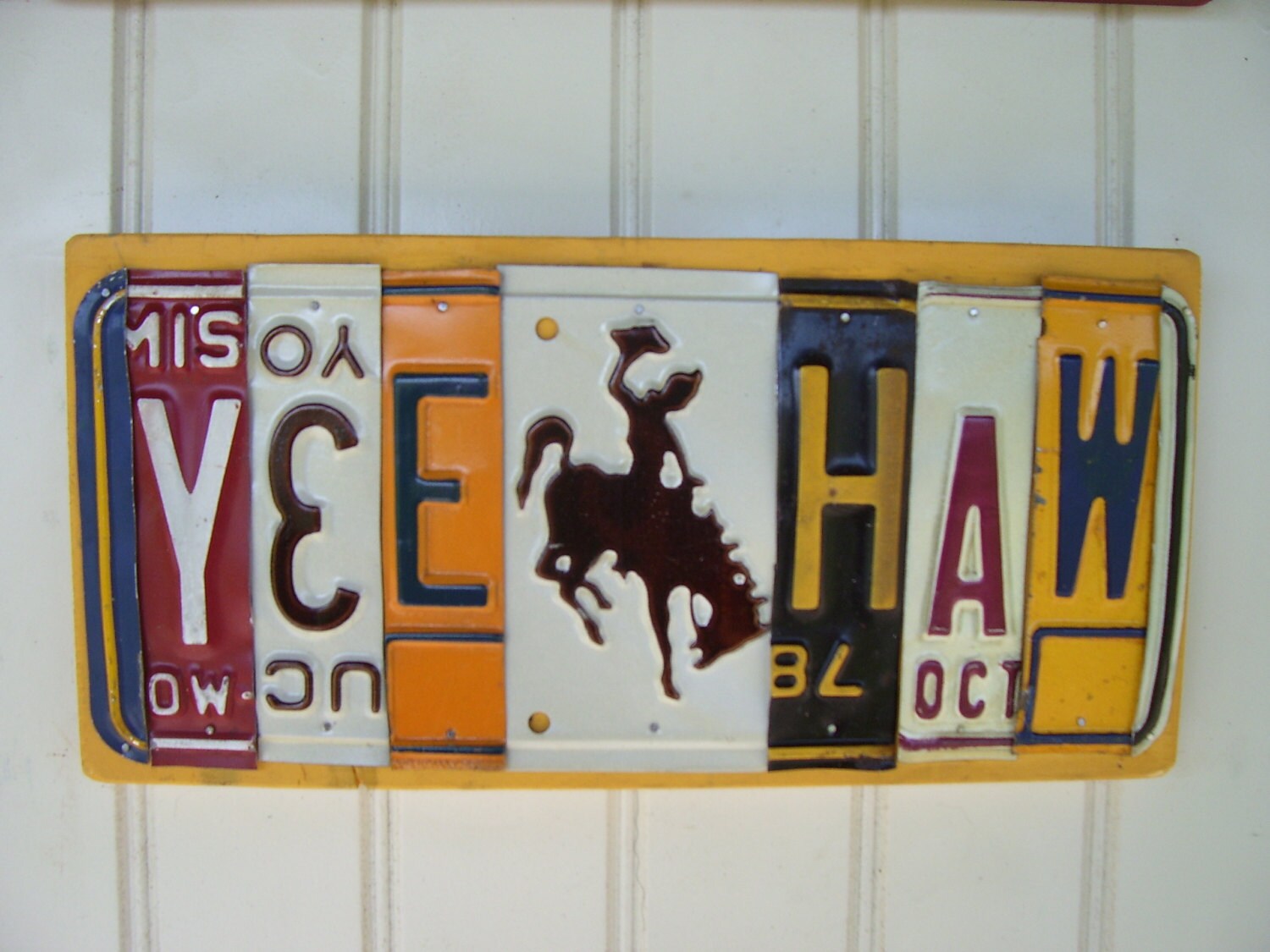 YEE HAW License Plate Sign by CedarFever on Etsy