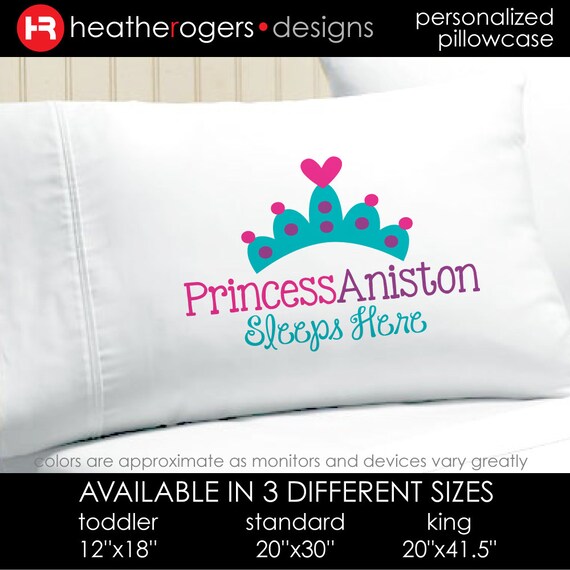 Little Princess Sleeps Here Pillowcase Girls Personalized