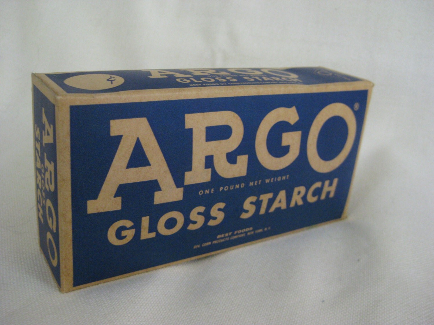 Vintage Argo Gloss Starch FACTORY SEALED