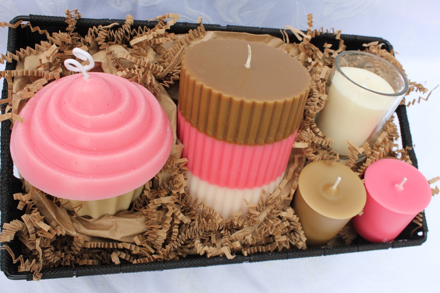 Neapolitan Candle Gift Basket by LuvBees on Etsy