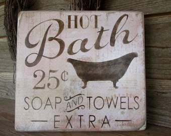 bathroom decor, wood signs, country home decor, home decor, rustic signs, primitive home decor, cottage chic, shabby decor, bath sign,